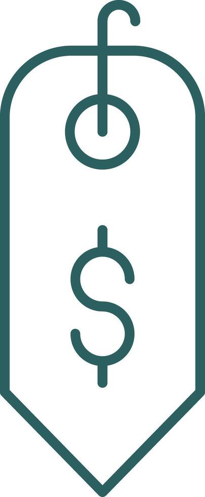 Dollar Zeichen Linie Gradient Symbol vektor
