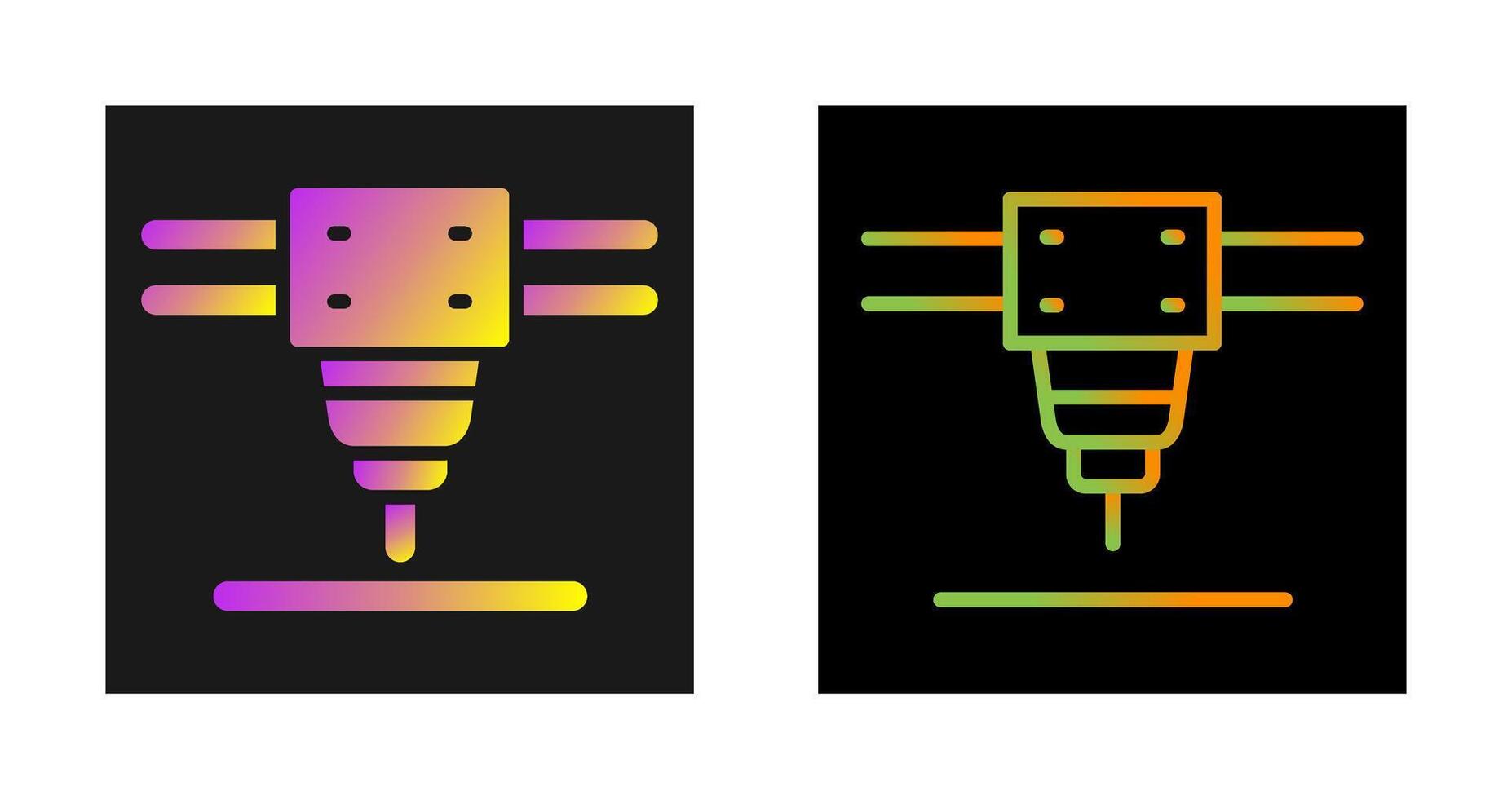 Laser- Schneiden Maschine Vektor Symbol