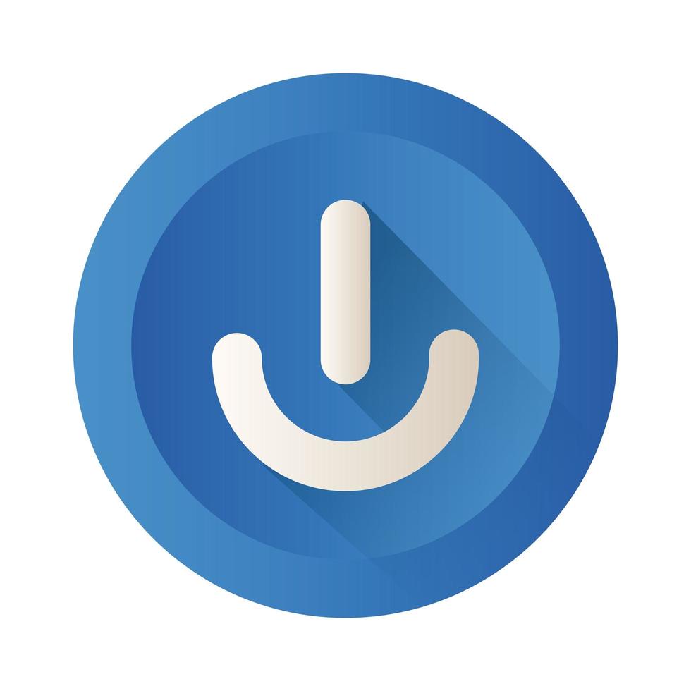 Power Button Block Style Icon vektor