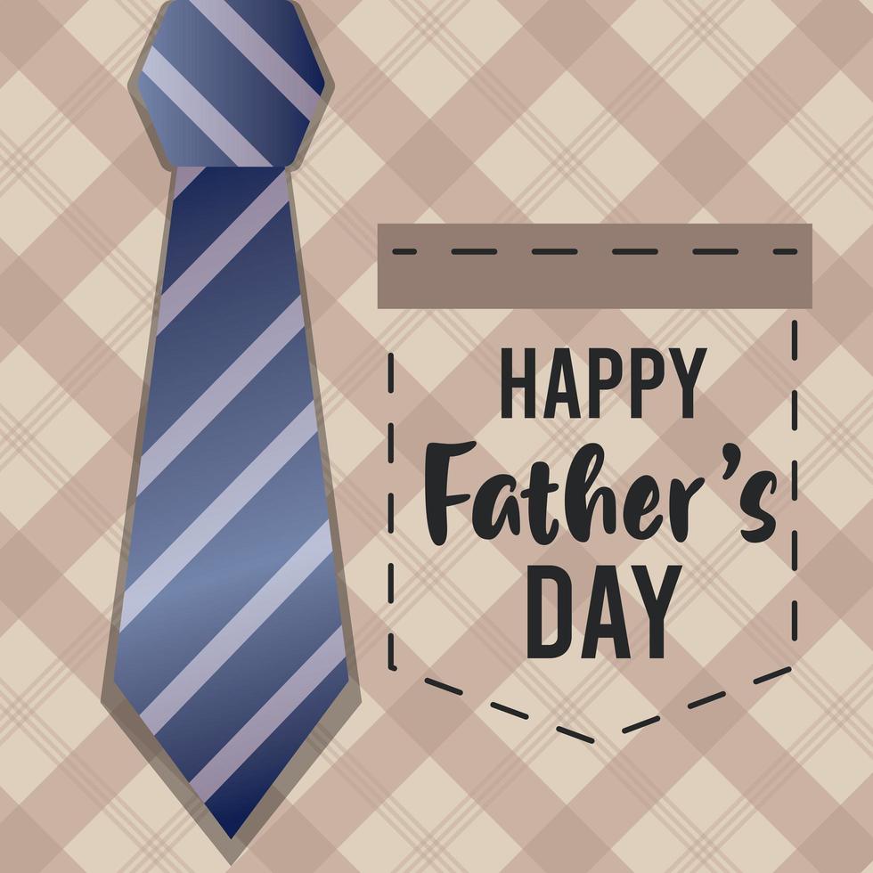 lycklig fars dag-kort med manlig skjorta och slips vektor