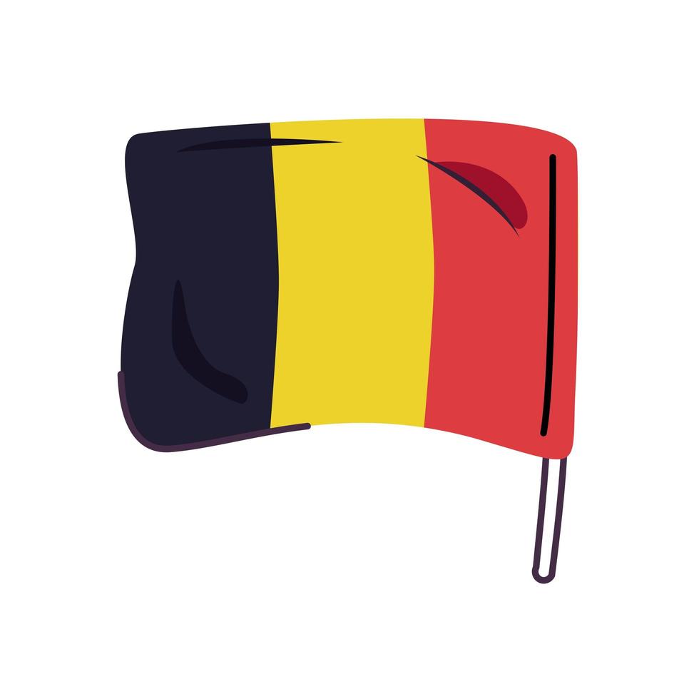 Belgien Flagge Land isolierte Symbol vektor