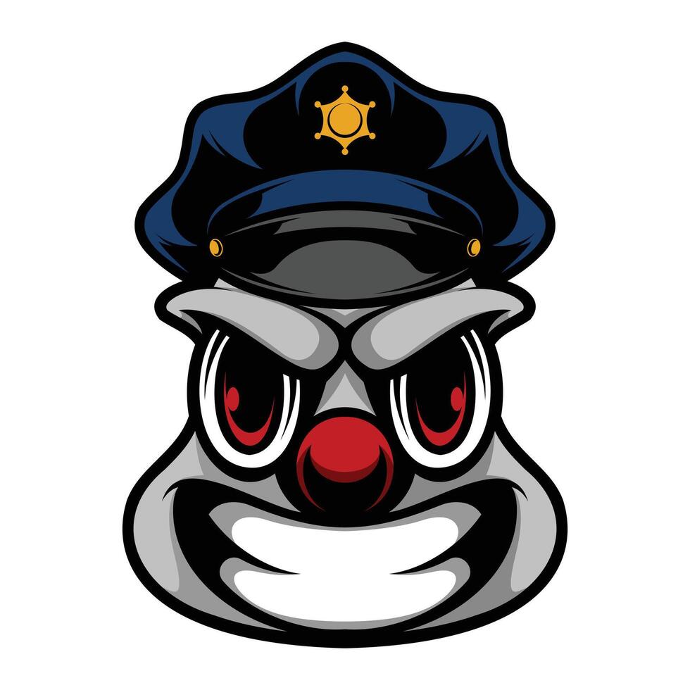 Clown Polizei Maskottchen Design vektor