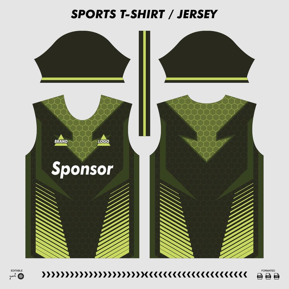 Vektor T-Shirt Sport Design, Sublimation Jersey