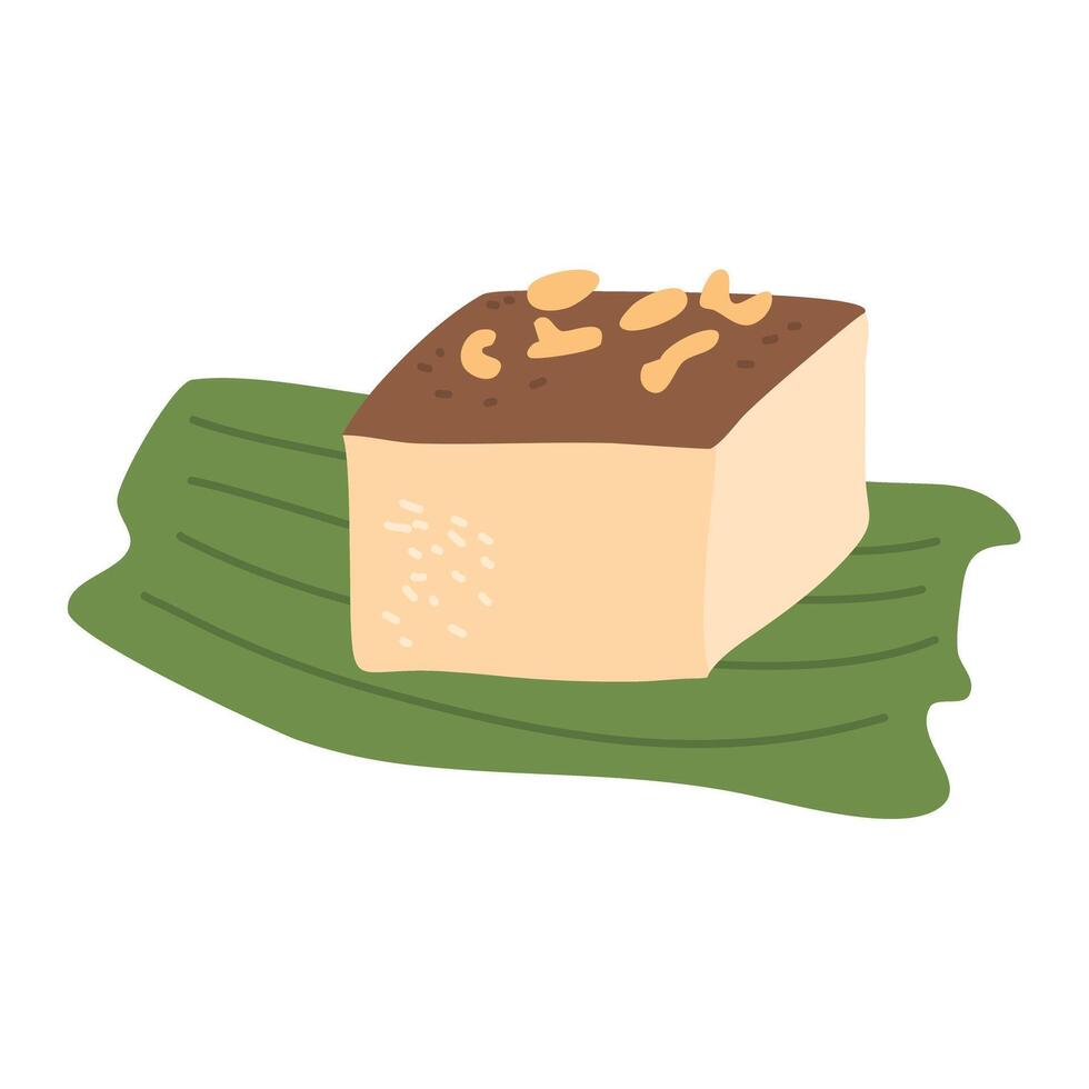 thailändisch Süss Essen und Dessert Essen ein frisch hausgemacht Ei Pudding vektor