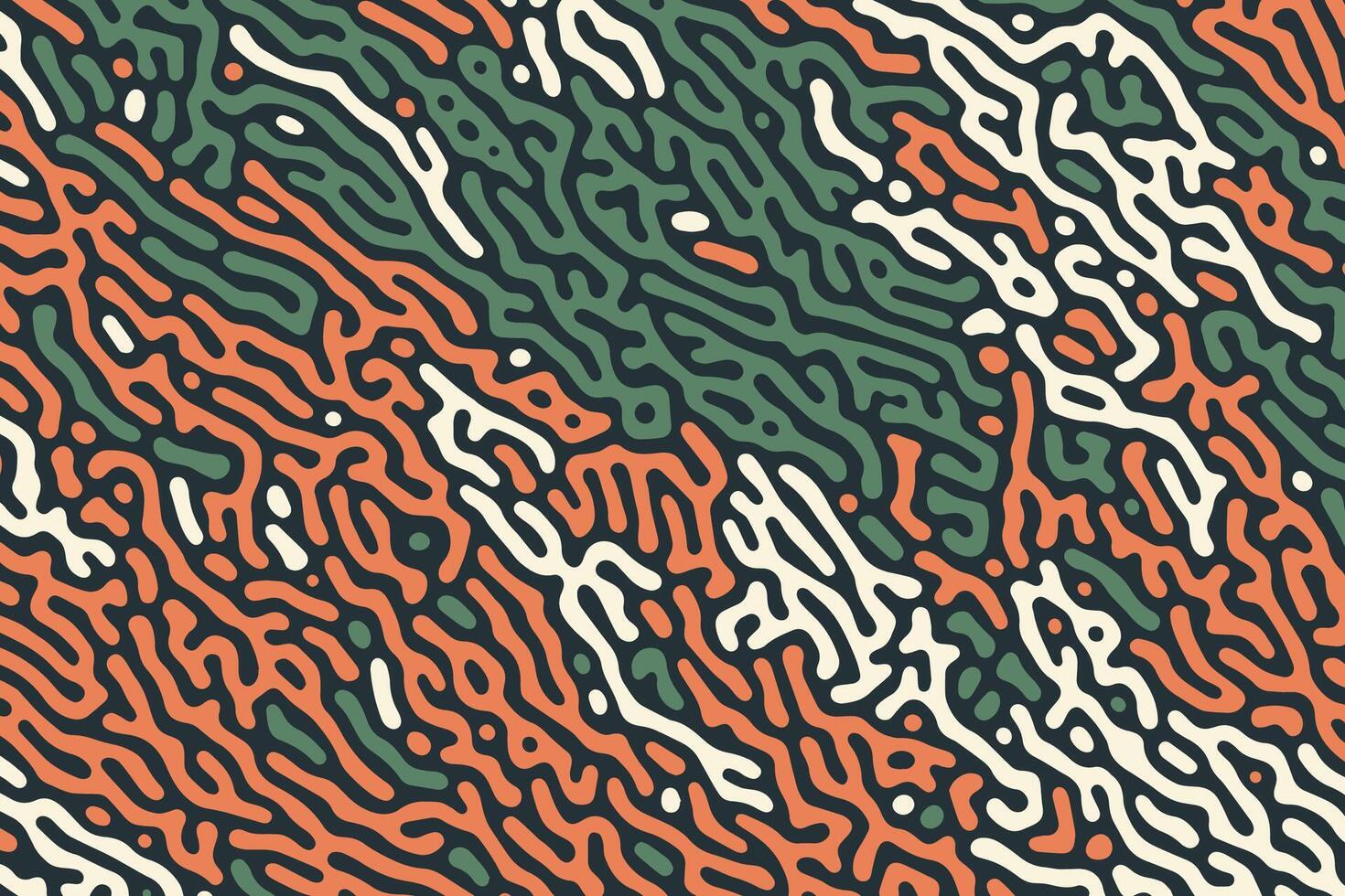 ett abstrakt vektor design av en labyrint med organisk, vågig rader i en retro Färg palett, skapande en roligt och djärv bakgrund idéer för kreativ tapet eller trendig dekor