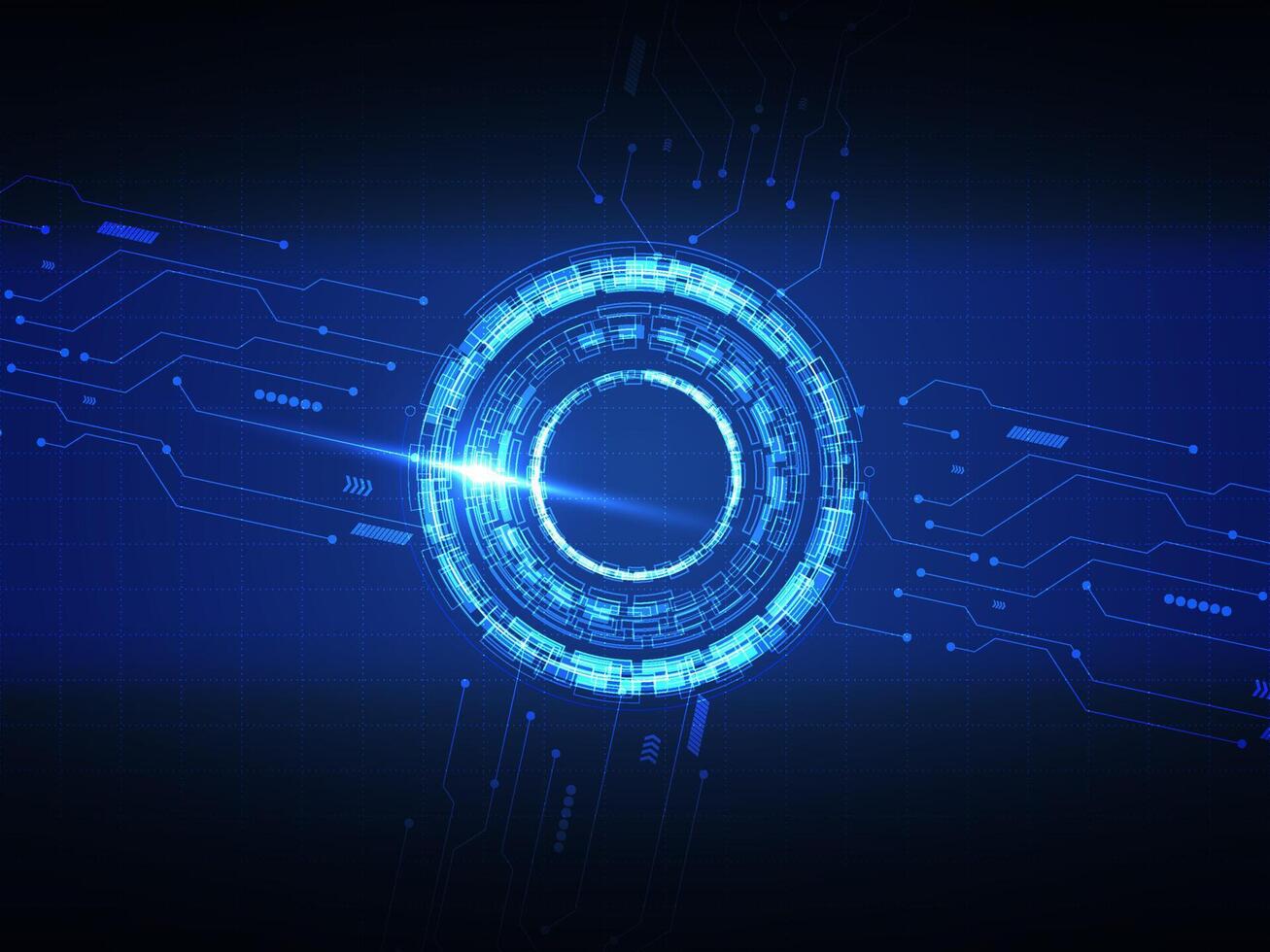 abstrakt Blau Daten Zukunft futuristisch Schaltkreis Technologie Hintergrund vektor