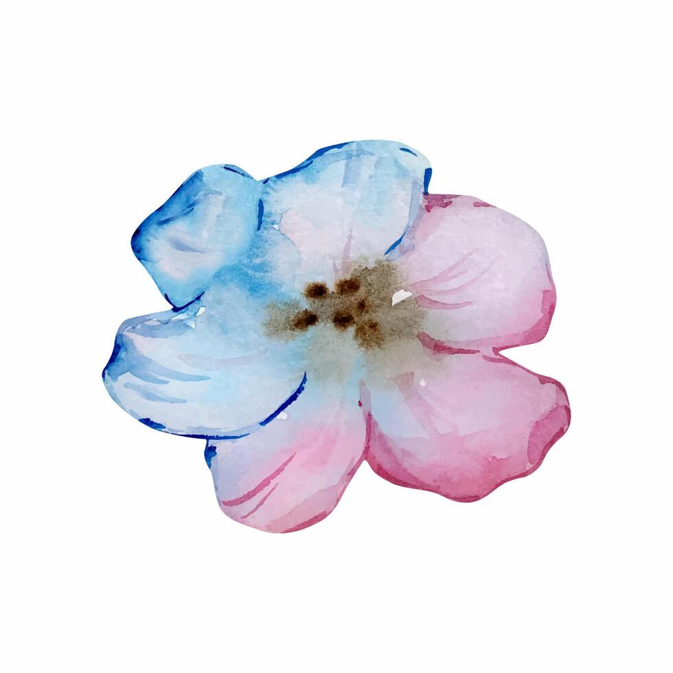 Aquarell hell Blume, Frühling Illustration vektor