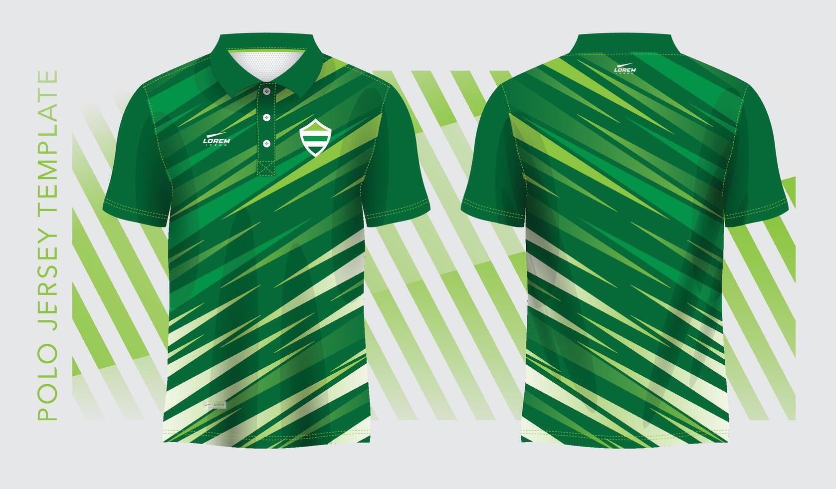 grön bakgrund och mönster abstrakt polo jersey sport design vektor