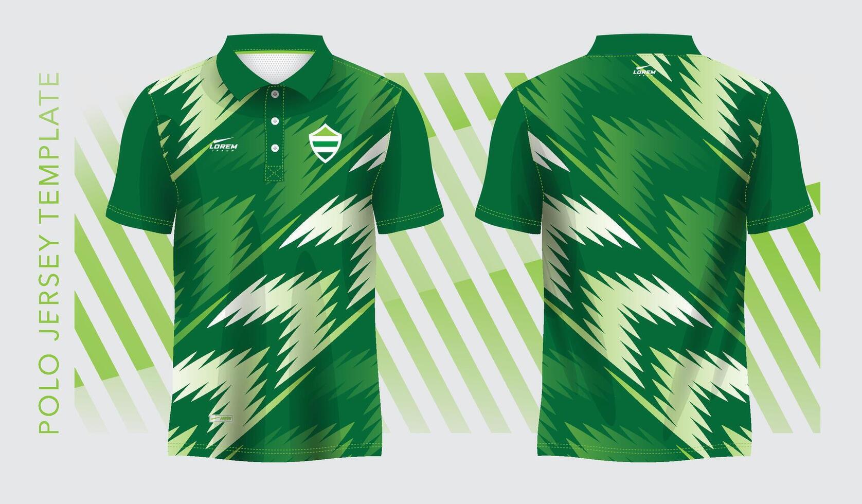 Grün Hintergrund und Muster abstrakt Polo Jersey Sport Design vektor