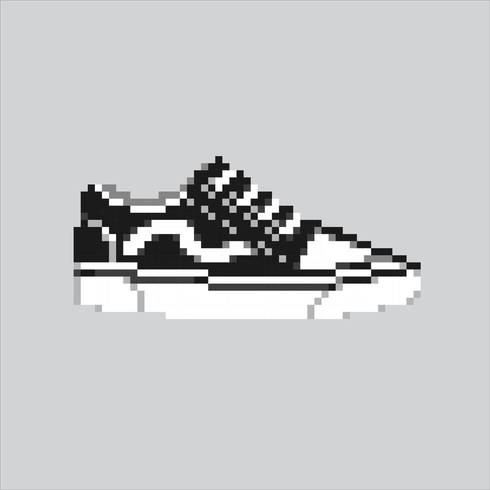 Pixel Kunst Illustration Schlittschuh Schuhe. pixelig Sneaker. Schlittschuh Sneaker Schuhe. pixelig zum das Pixel Kunst Spiel und Symbol zum Webseite und Video Spiel. alt Schule retro. vektor