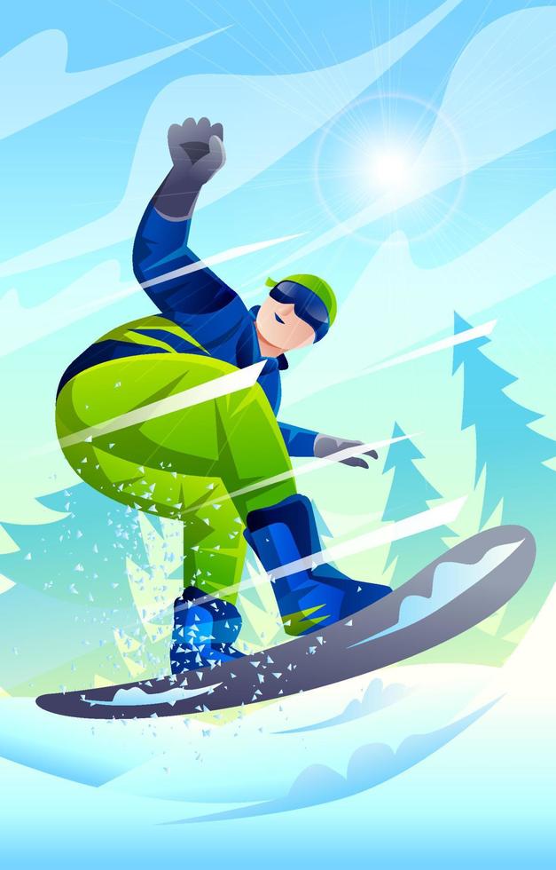 snowboard extrem vintersport vektor