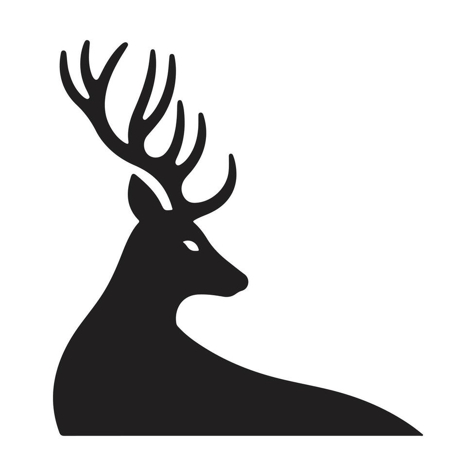Dollar Hirsch Logo, einfach Vektor von Dollar Reh, großartig zum Ihre Jagd Logo, Hirsch Logo isoliert auf Weiß Hintergrund