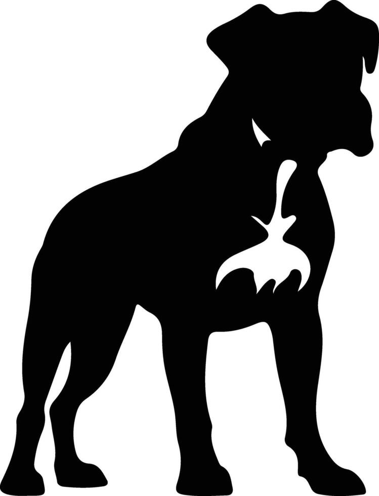 Boxer schwarz Silhouette vektor