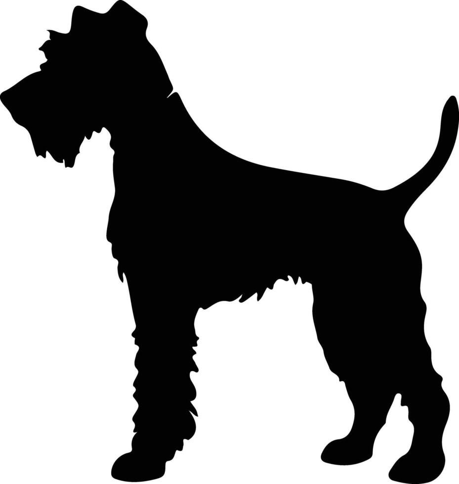 Seenland Terrier Silhouette Porträt vektor