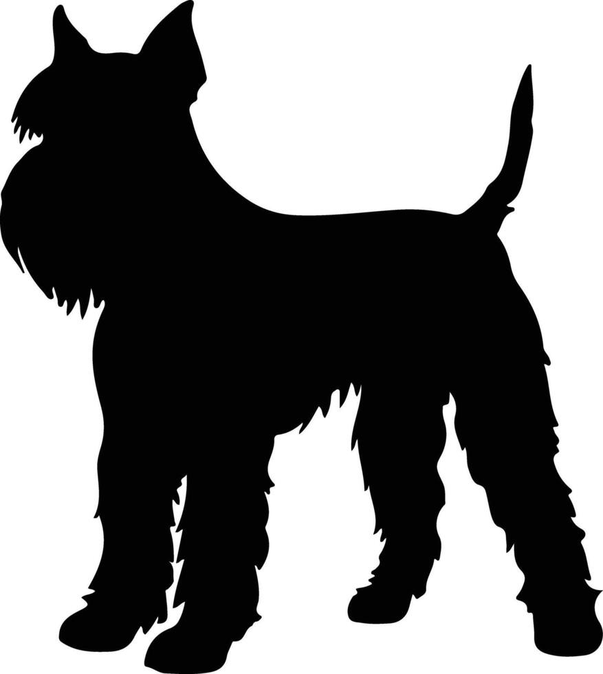 Kerry Blau Terrier Silhouette Porträt vektor