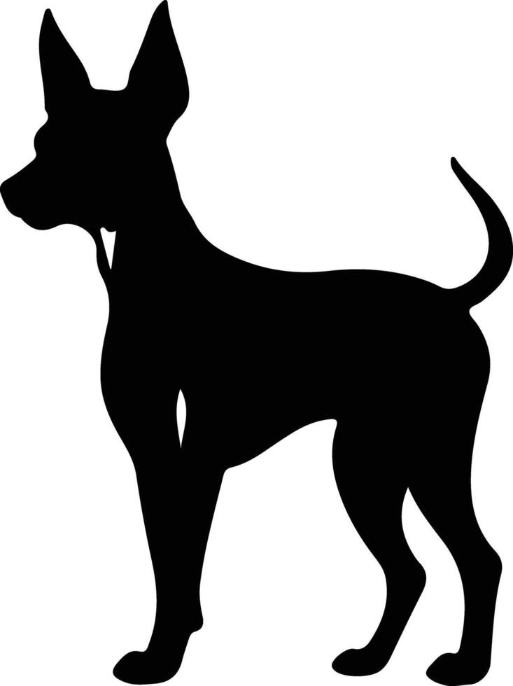 manchester terrier svart silhuett vektor