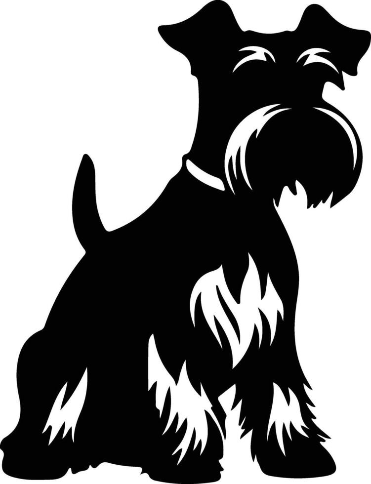 Miniatur Schnauzer schwarz Silhouette vektor