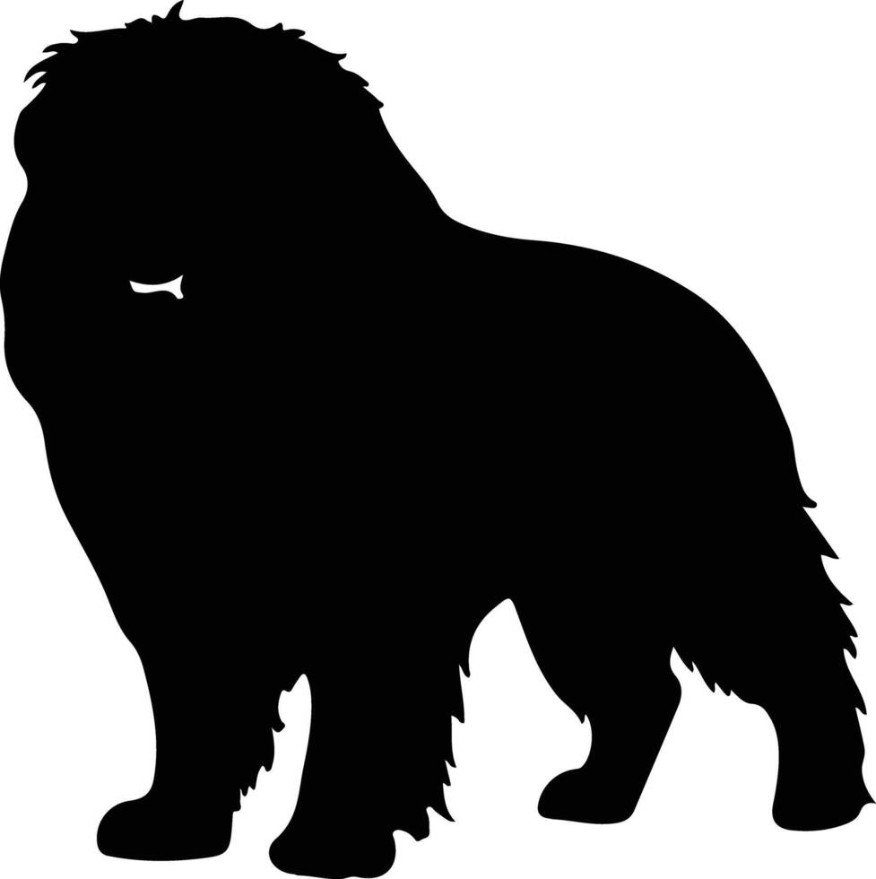 tibetan mastiff svart silhuett vektor