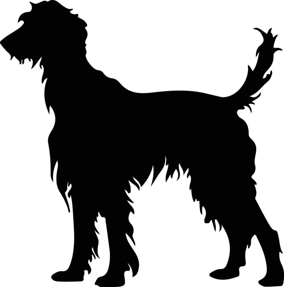 schottisch Hirschhund schwarz Silhouette vektor