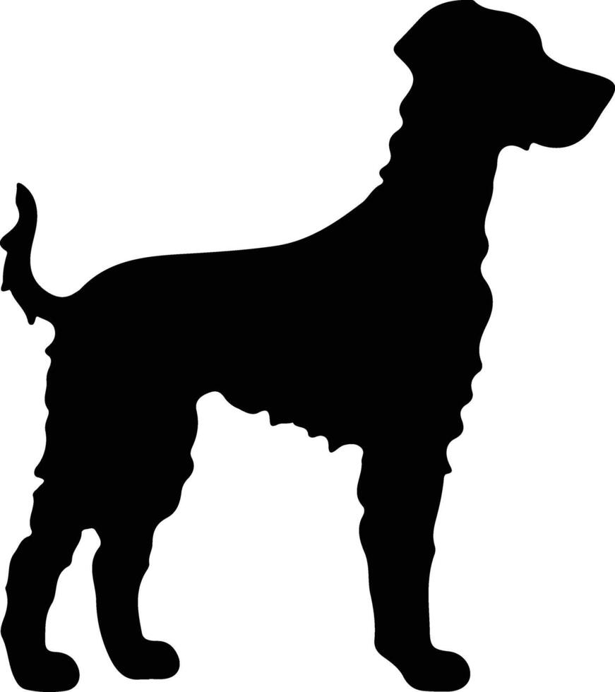 Bettlington Terrier schwarz Silhouette vektor