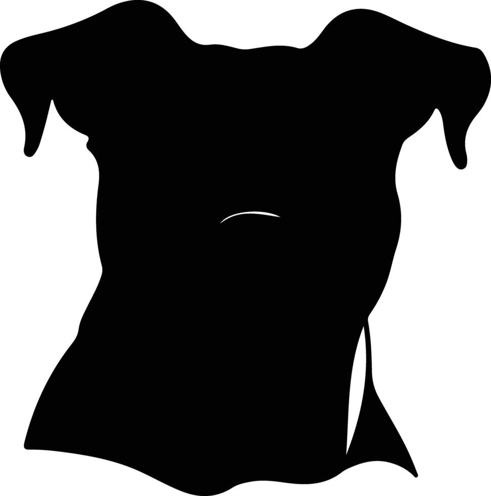 amerikanisch Staffordshire Terrier schwarz Silhouette vektor