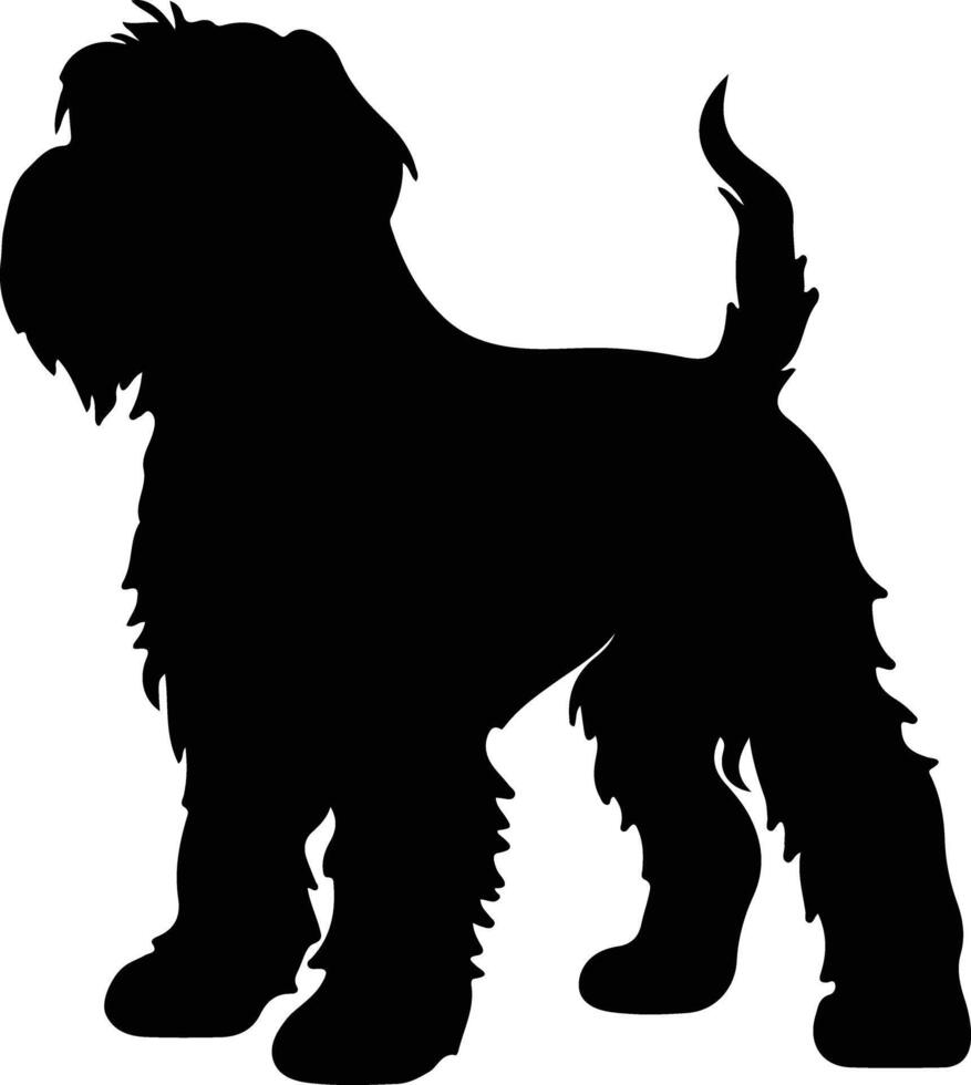 schwarz Russisch Terrier schwarz Silhouette vektor