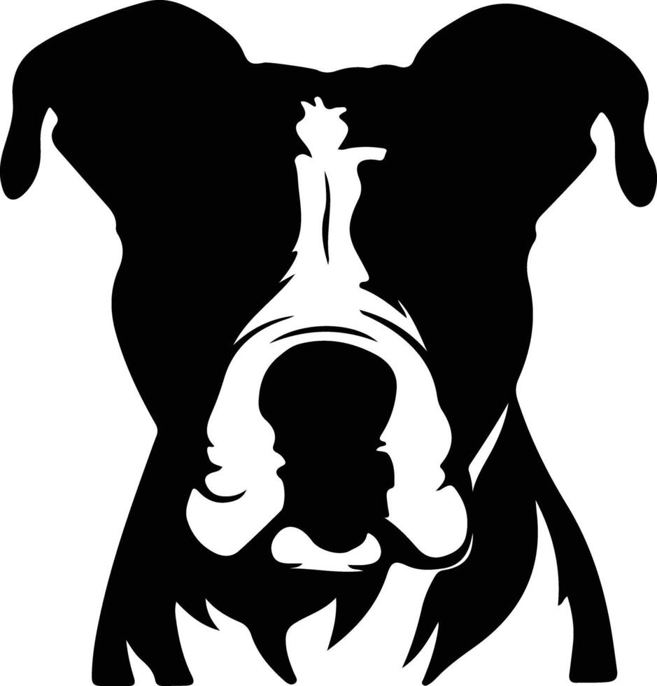 amerikanisch Bulldogge schwarz Silhouette vektor