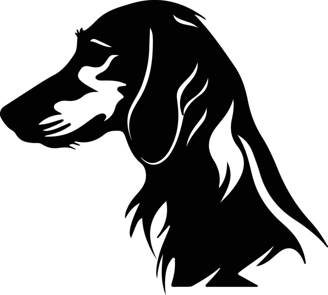 Saluki Silhouette Porträt vektor