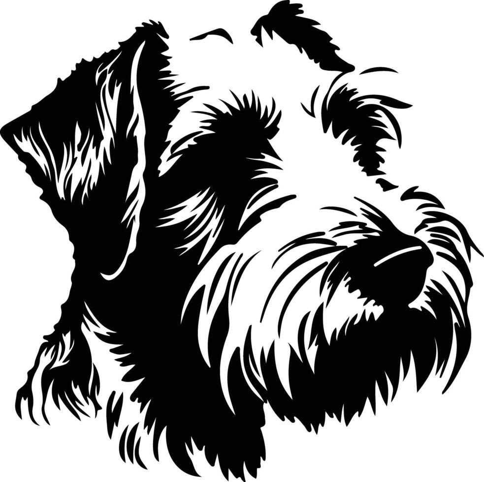 sealyham Terrier Silhouette Porträt vektor