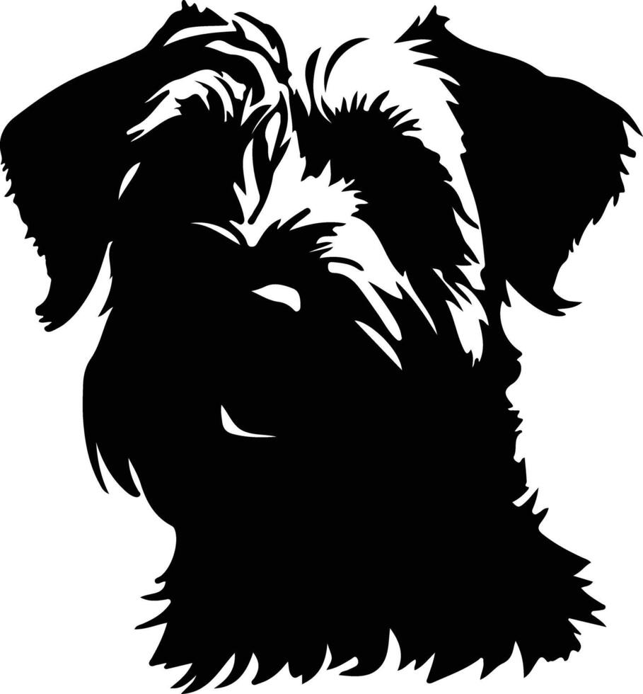 Sanft beschichtet Weizen Terrier Silhouette Porträt vektor