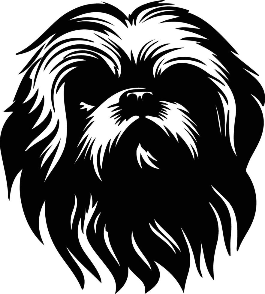 pekingese silhuett porträtt vektor