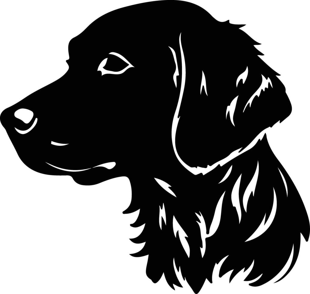 lockig beschichtet Retriever Silhouette Porträt vektor