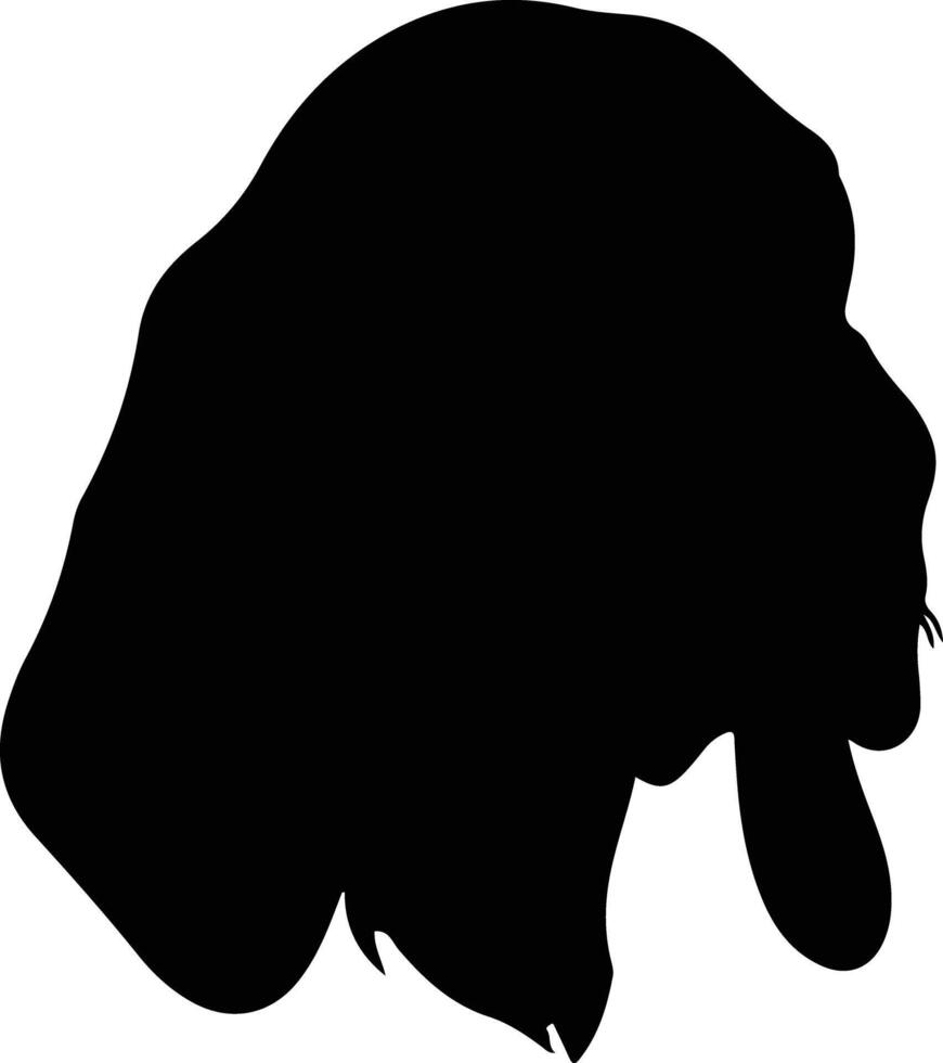 Bluthund Silhouette Porträt vektor