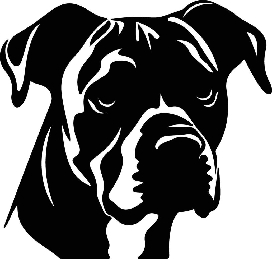 amerikanisch Staffordshire Terrier Silhouette Porträt vektor