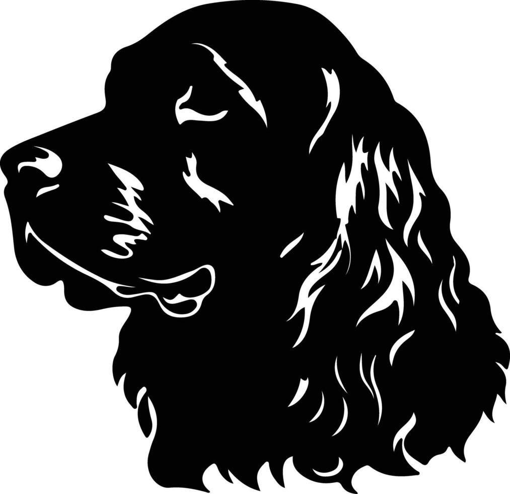 amerikanisch Wasser Spaniel Silhouette Porträt vektor