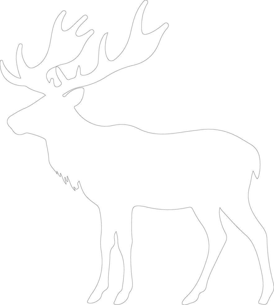 caribou översikt silhuett vektor