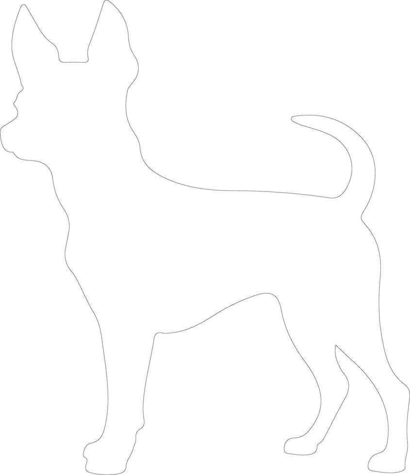 Miniatur Pinscher Gliederung Silhouette vektor