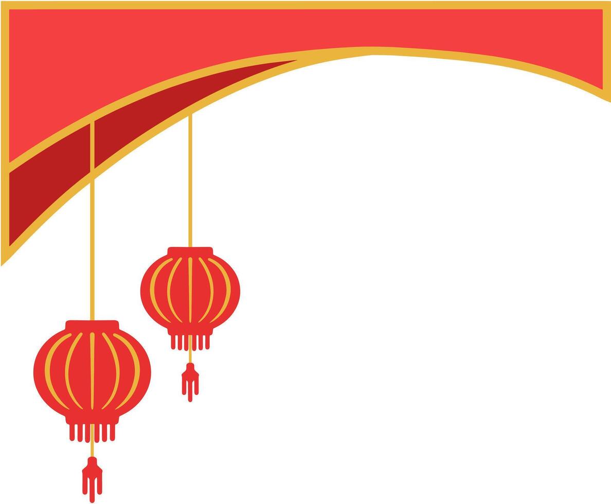 Chinesisch Neu Jahr Rand Rahmen Hintergrund vektor