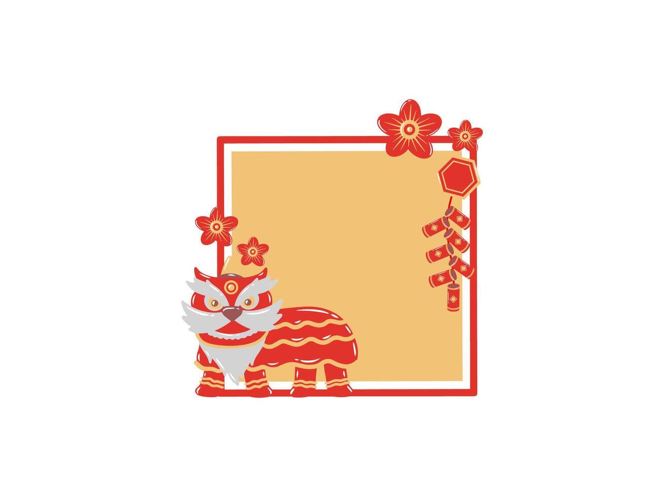 Chinesisch Ornament Rahmen Hintergrund Illustration vektor