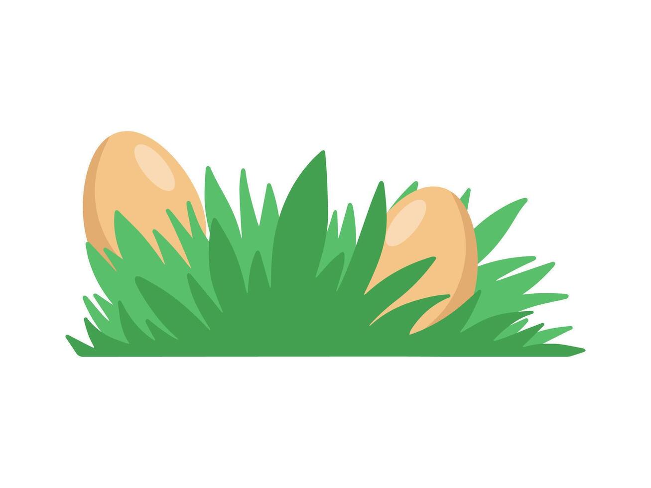 Ostern Eier Hintergrund Lügen im Gras vektor