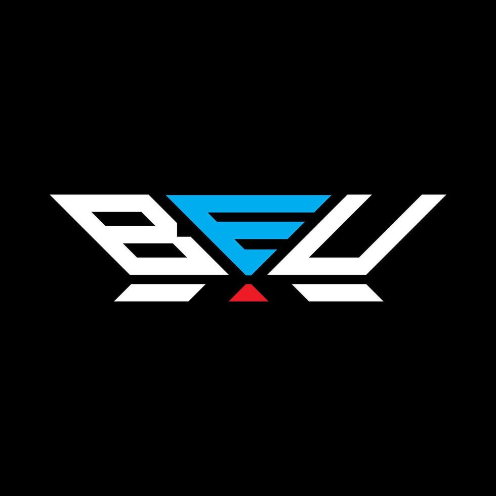 beu brev logotyp vektor design, beu enkel och modern logotyp. beu lyxig alfabet design