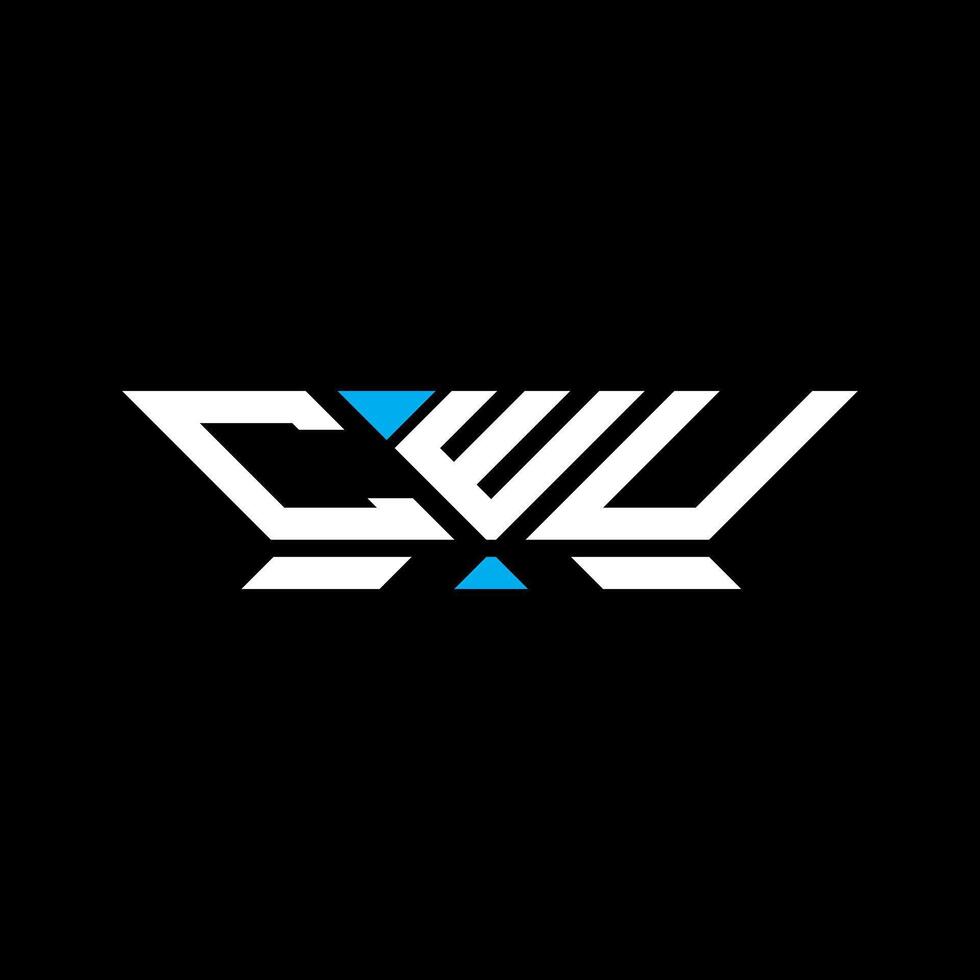 cwu Brief Logo Vektor Design, cwu einfach und modern Logo. cwu luxuriös Alphabet Design