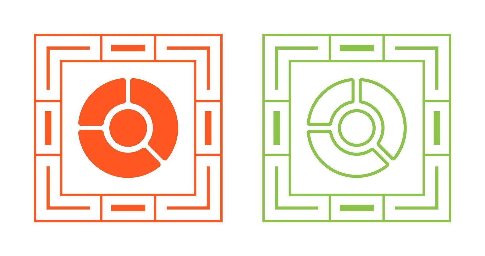 Kreisdiagramm-Vektorsymbol vektor