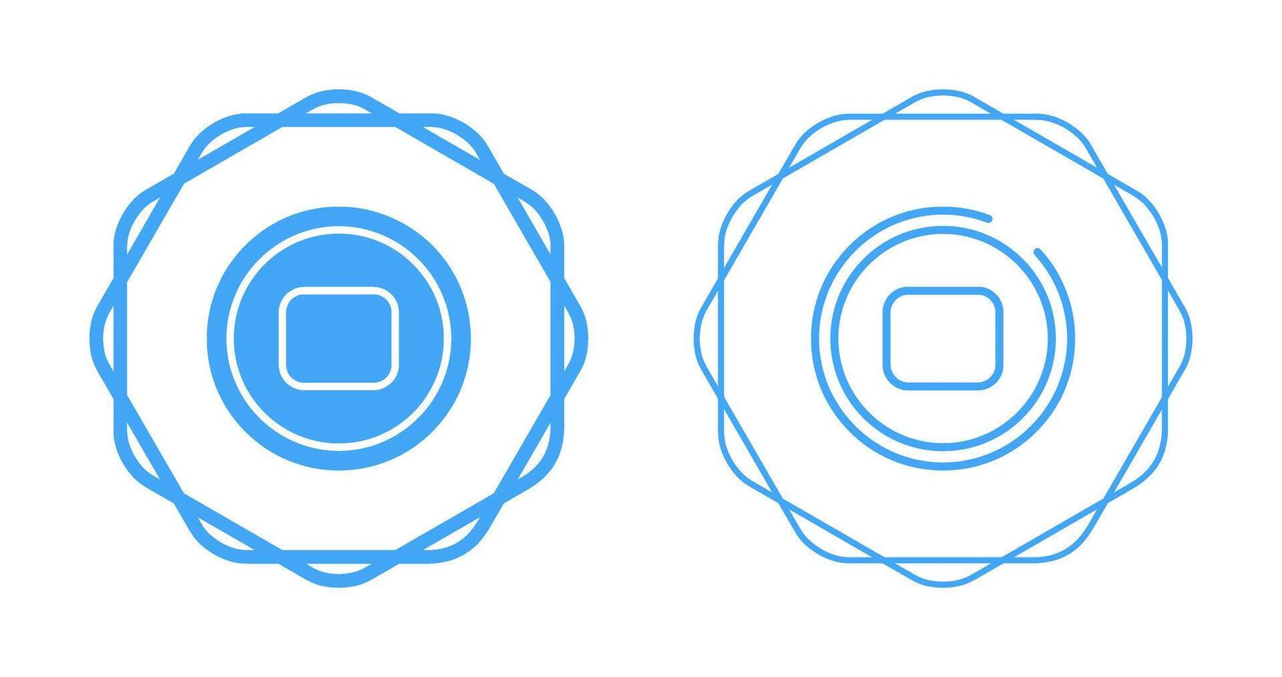 Stopp-Schaltflächen-Vektorsymbol vektor