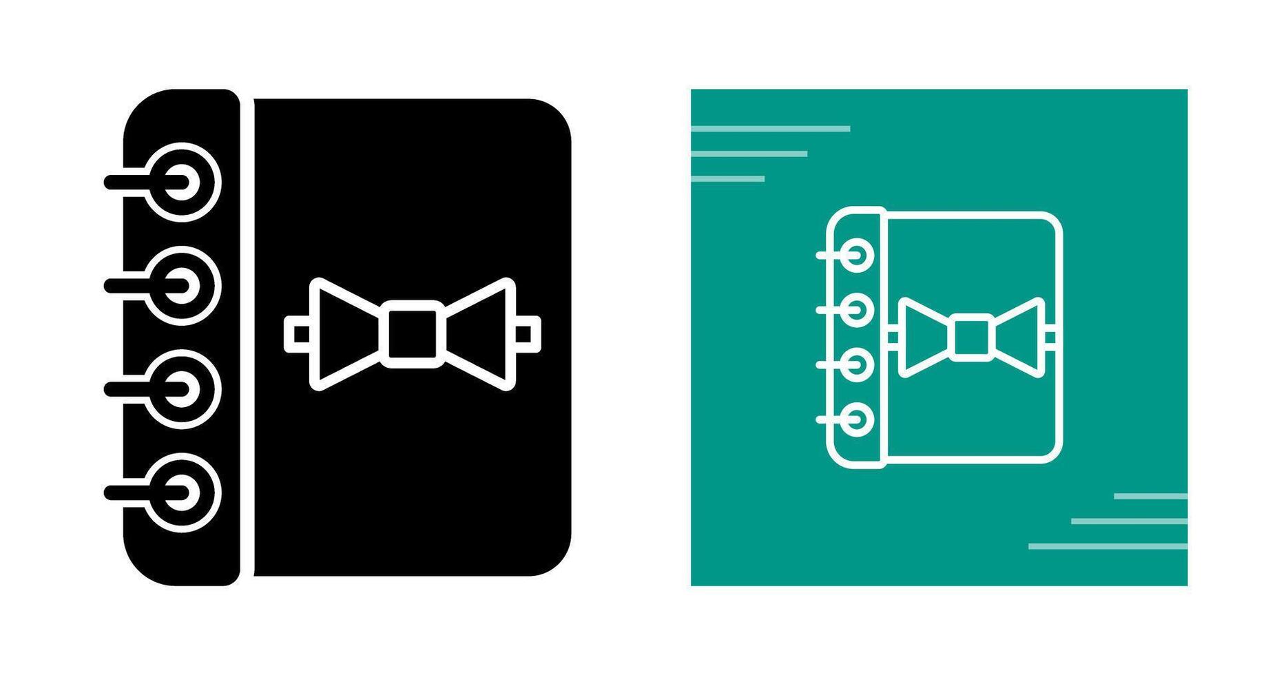 Notizbuch mit Band Vektor Symbol