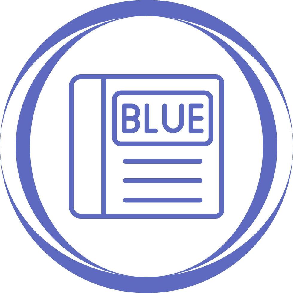 Blau Buch Vektor Symbol