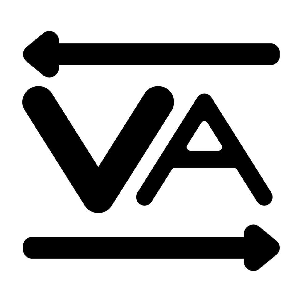 Kerning-Vektor-Symbol vektor