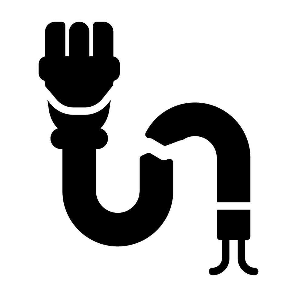 gebrochen Kabel Vektor Symbol