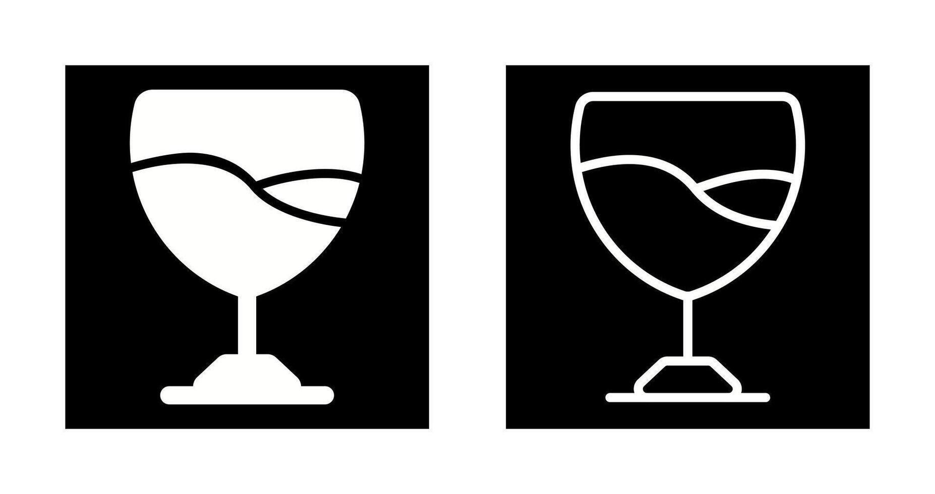 Weinglas-Vektorsymbol vektor