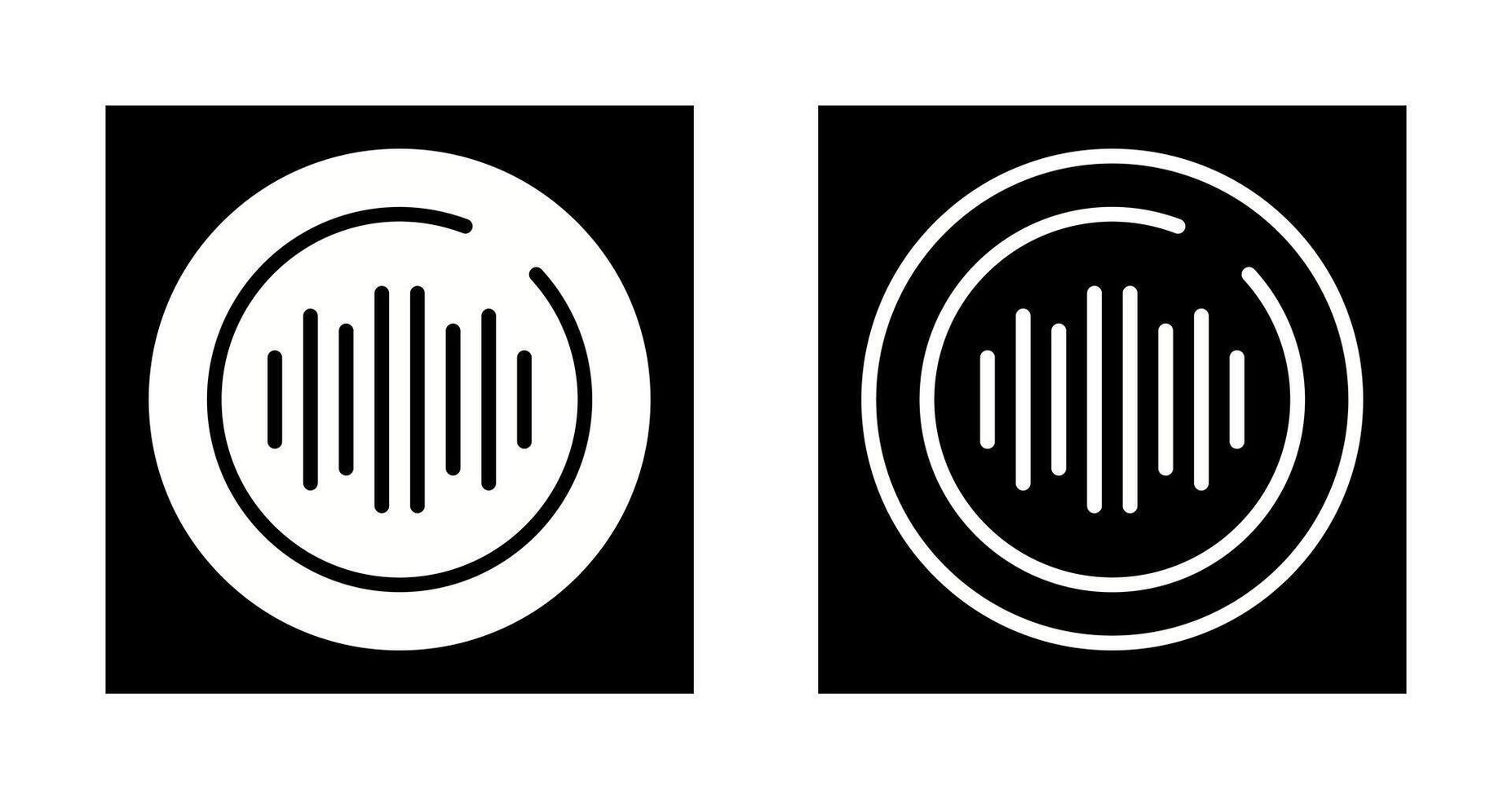 audio spektrum cirkel vektor ikon